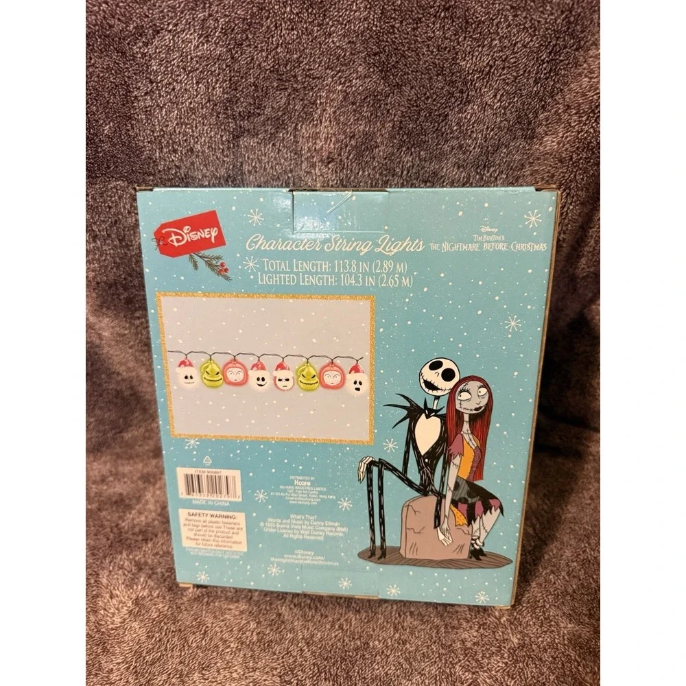 Tim Burton Disney NIGHTMARE BEFORE CHRISTMAS CHARACTER LED MUSICAL STRING LIGHTS